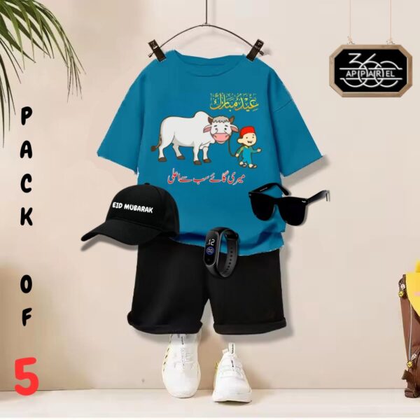 Kids  T SHIRT  SHORT CAP GLASSES & WATCH - Image 4