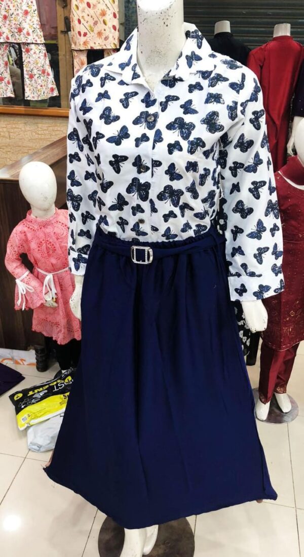 Butterfly Printed Shirt & Belt - Image 5