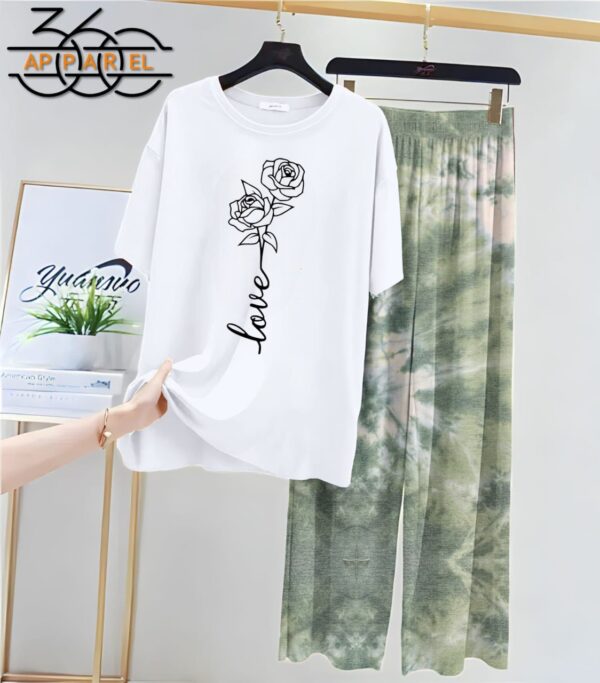 Women Printed Jersey Night Suits - Image 3