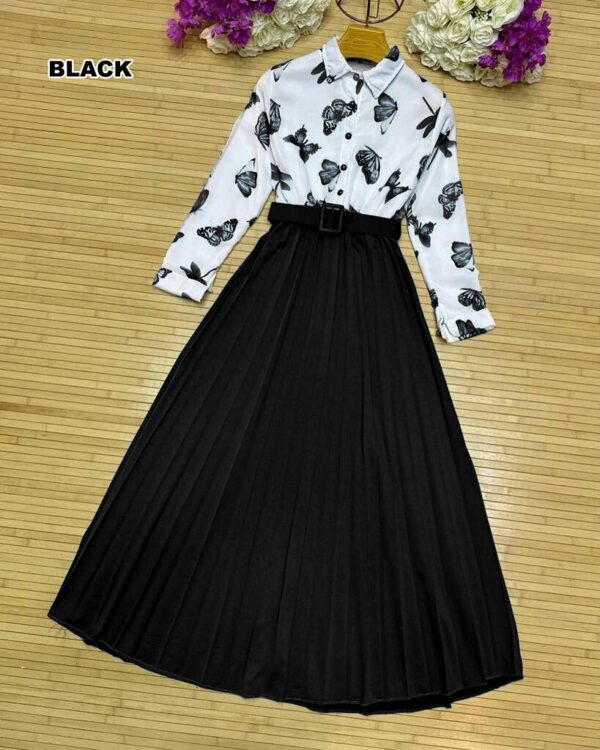 Butterfly Printed Shirt & Belt - Image 3