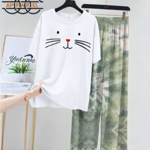 Women Printed Jersey Night Suits
