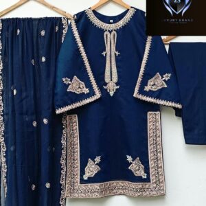 Embroidered Shirt & Dupatta 3-Piece