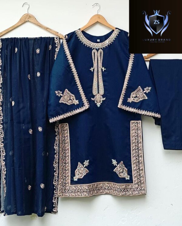 Embroidered Shirt & Dupatta 3-Piece