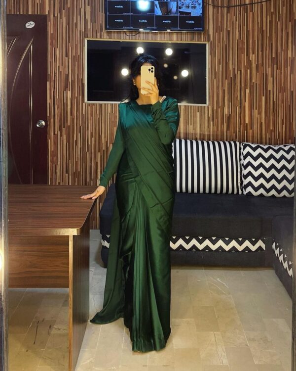 Blouse , petticoat yards stiched saree - Image 2