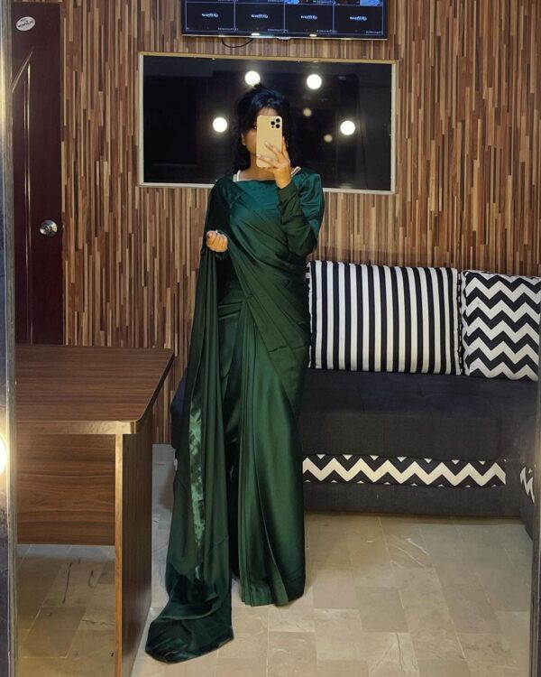 Blouse , petticoat yards stiched saree - Image 3