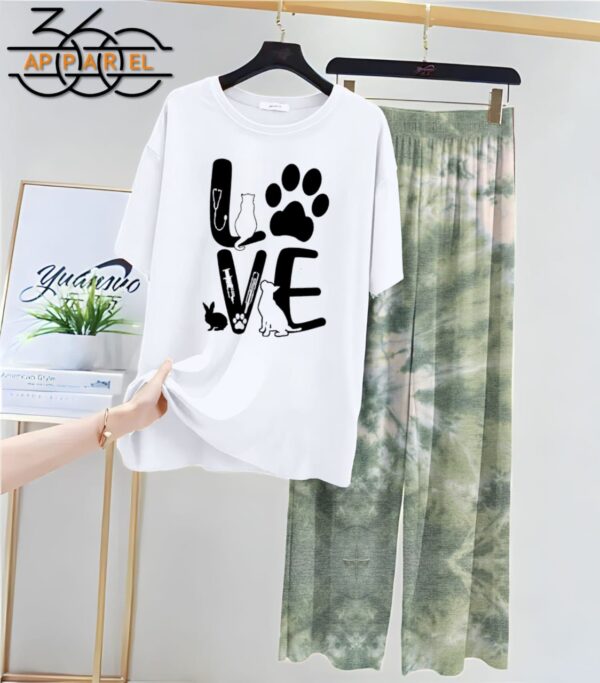 Women Printed Jersey Night Suits - Image 6