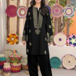 Front Neckline, Sleeves Embroidered Shirt &Trouser