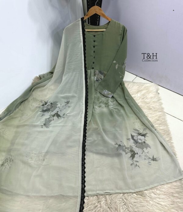 Chiffon Maxi With same dupata - Image 4