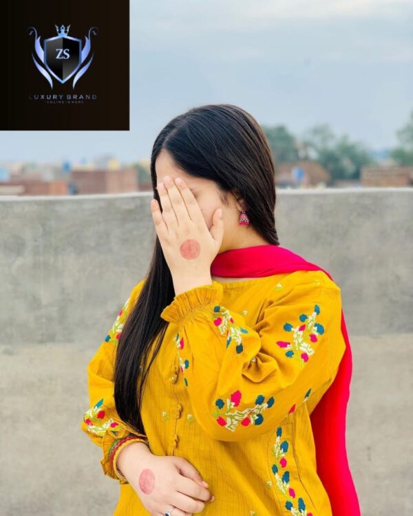 CASUal Kurti With Emb Flapper