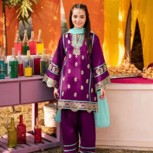 Kids Embroidered Suit with Kayi Work