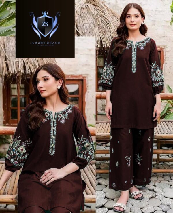 Embroidered Shirt With Front Back Emb Flapper - Image 5
