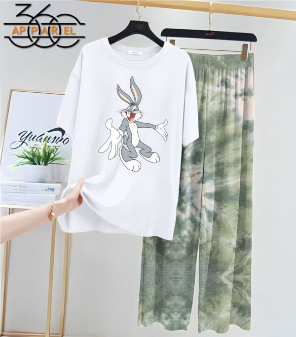 Women Printed Jersey Night Suits - Image 7